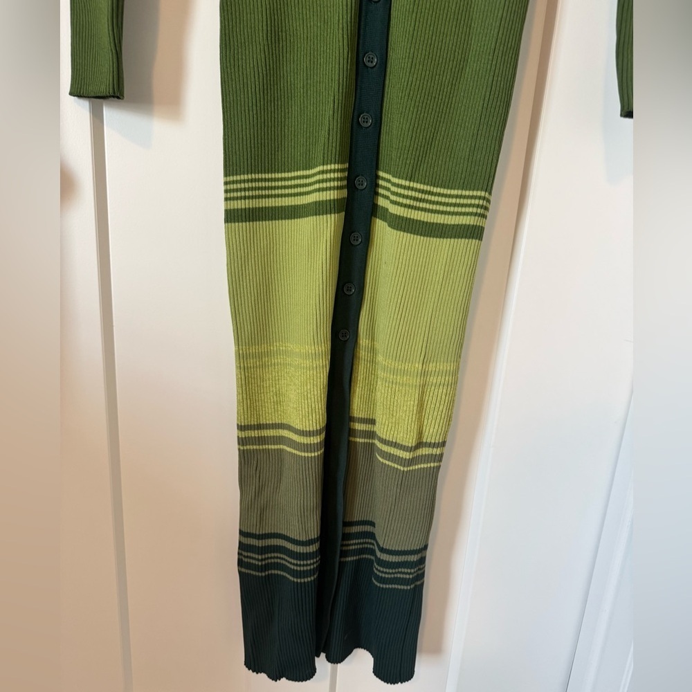 Staud pine forest shoko Striped multi Green Knit Dress - Picture 9 of 14